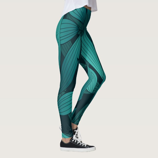 Leggings Hojas tropicales degradadas (Derecha)