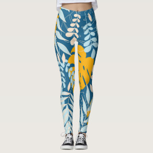Leggings Hojas tropicales: jungla abstracta