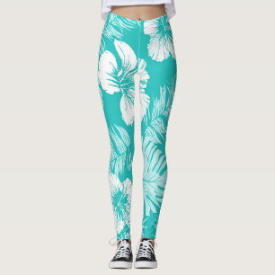 Leggings Hojas tropicales: Patrón de planta de época