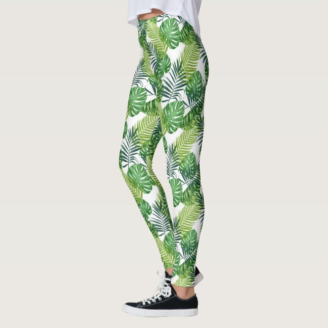 Leggings Hojas tropicales verdes (Izquierda)