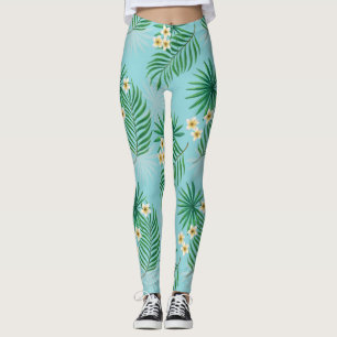 Leggings Hojas tropicales y flores