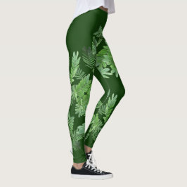 Leggings Hojas verdes claras