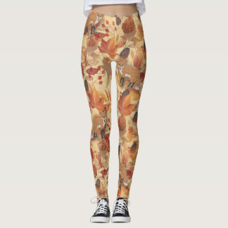 Leggings Hojas y bayas otoñales