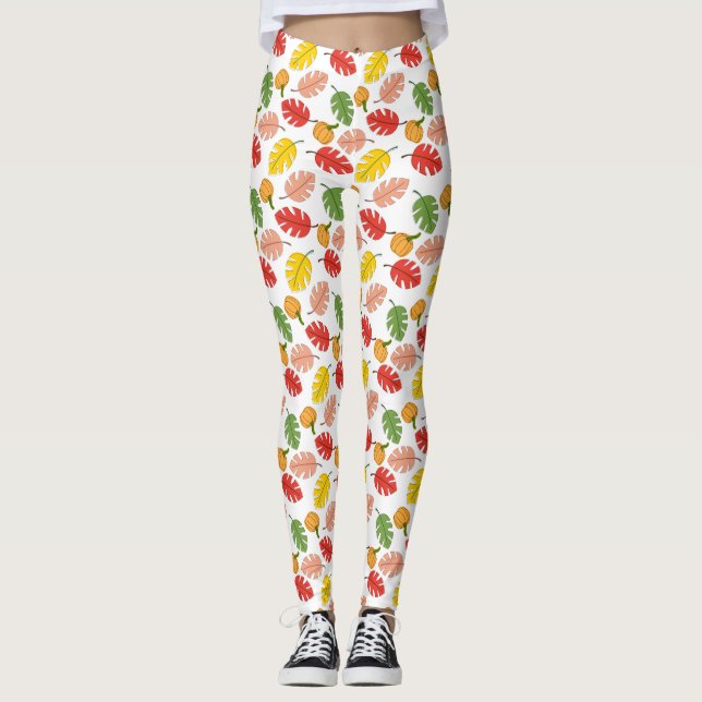 Leggings Hojas y calabazas (Anverso)