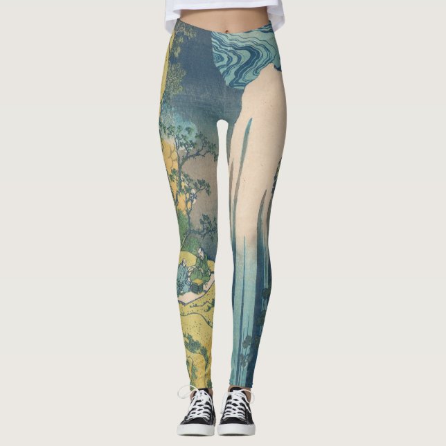 Leggings Hokusai Amida cae cascada (Anverso)