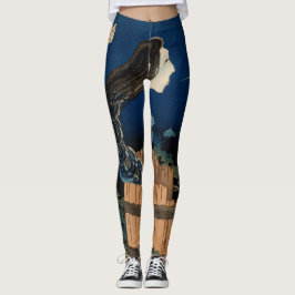 LEGGINGS HOKUSAI GHOST WOODBLOCK IMPRESIÓN LUCES IMPRESAS