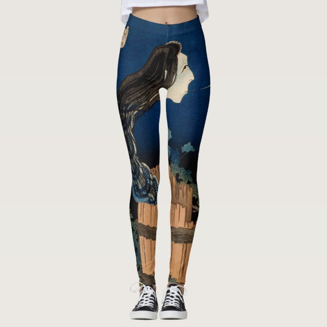 LEGGINGS HOKUSAI GHOST WOODBLOCK IMPRESIÓN LUCES IMPRESAS (Anverso)