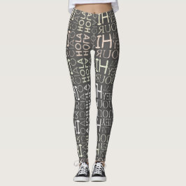 Leggings Hola gris Hola Bonjour Ciao Hola