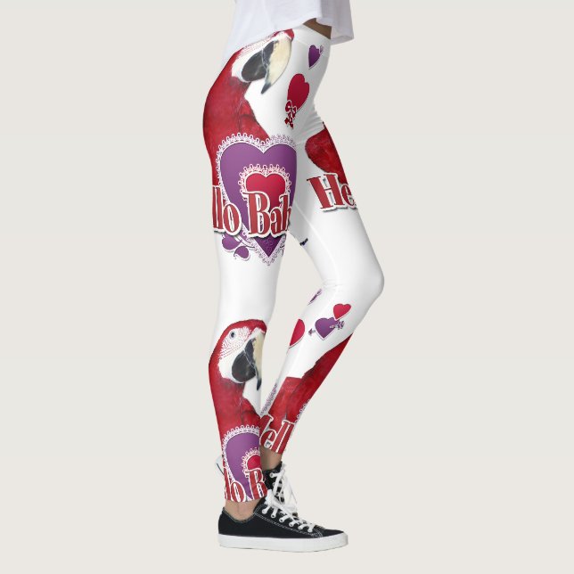 Leggings Hola Loro Bebé Con Corazón (Derecha)