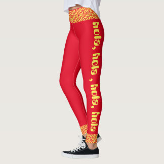 Leggings hola rojo y amarillo