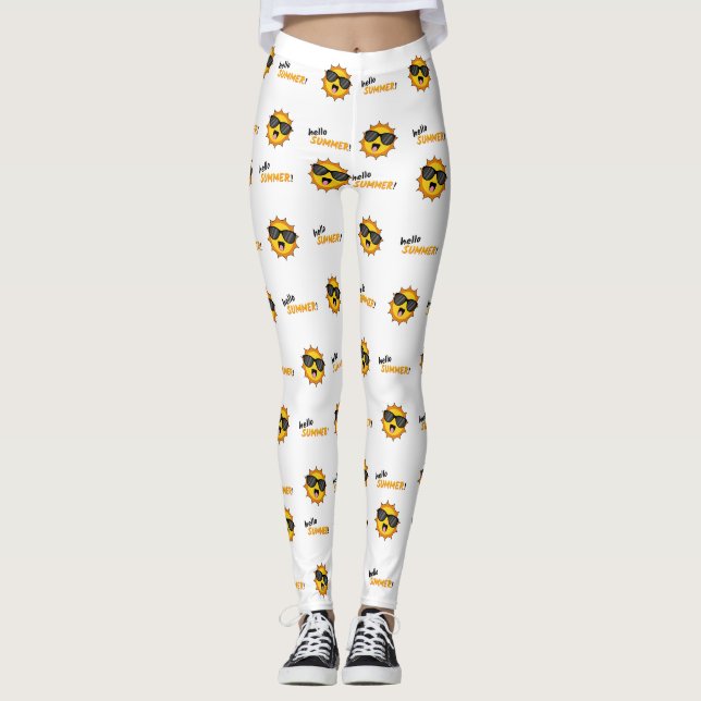 Leggings Hola Sol de verano con gafas de sol (Anverso)