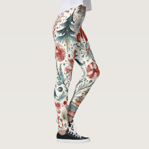 Leggings Holiday Trees vacaciones de invierno diseño capric