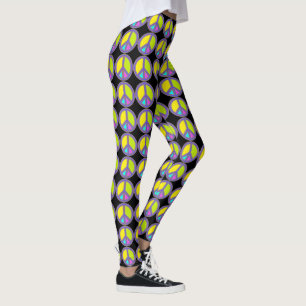 Leggings holiES - colorido signo de PAZ + tus ideas