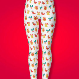 Leggings Holly Bell Navidades rojos de oro verde