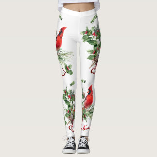 Leggings ¡Holly Jolly Cardinal Greetings!