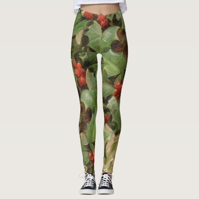 Leggings Holly Tree Navidades Holiday Vintage (Anverso)