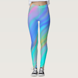 Leggings Holograma lujoso de lujo azul violeta