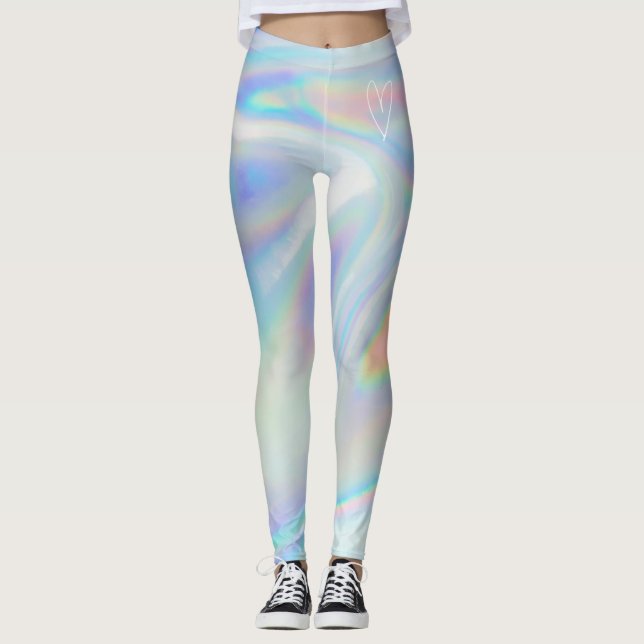 Leggings Holograma retro plateado | Leyendas femeninas (Anverso)