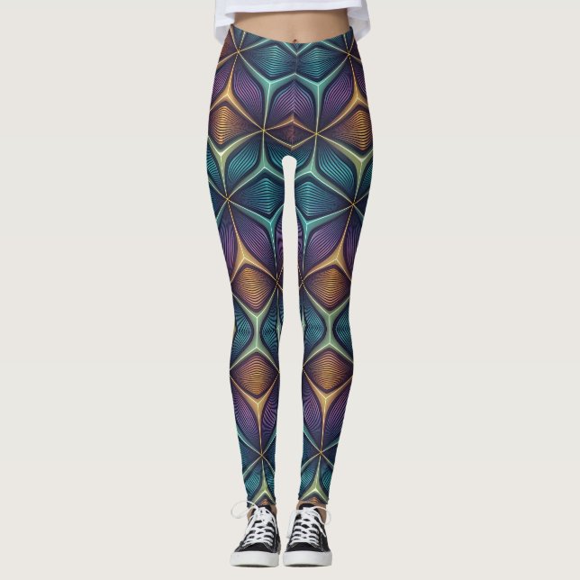 Leggings Holographic Morphing 3D Pattern | Seamless (Anverso)