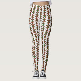 Leggings Hombre de Jengibre Festivo Patrón de Navidad