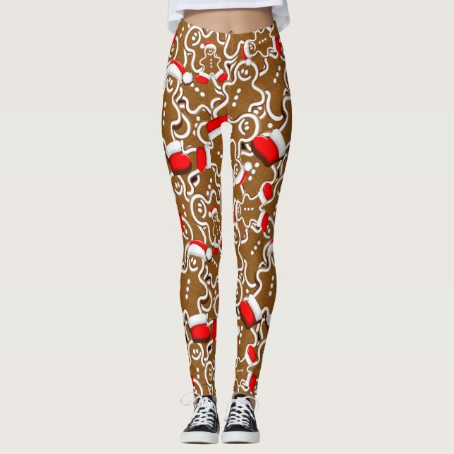 Leggings Hombre de pan de jengibre Navidades Santa Claus (Anverso)