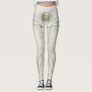 Leggings Hombre de Vitruvio de Leonardo da Vinci