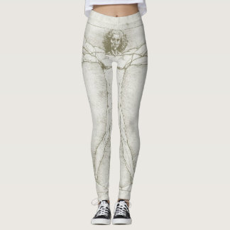 Leggings Hombre de Vitruvio de Leonardo da Vinci