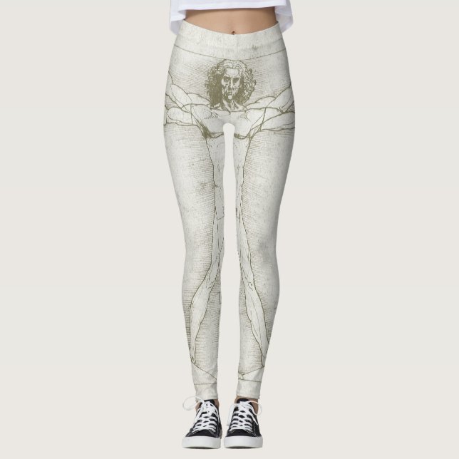 Leggings Hombre de Vitruvio de Leonardo da Vinci (Anverso)