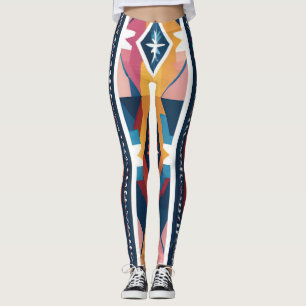 Leggings Homenaje abstracto nativo americano 18