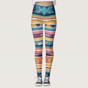 Leggings Homenaje abstracto nativo americano S13