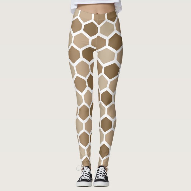 Leggings Honeycomb in Sand (Anverso)