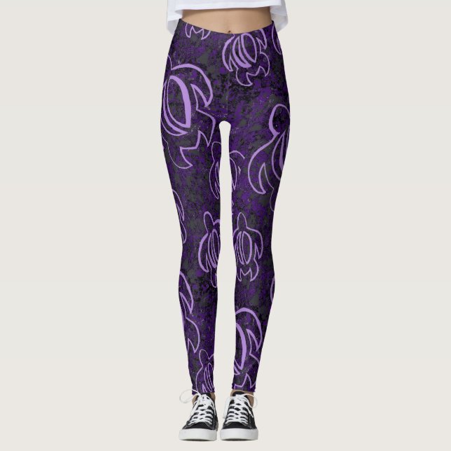Leggings Honu púrpura (Anverso)