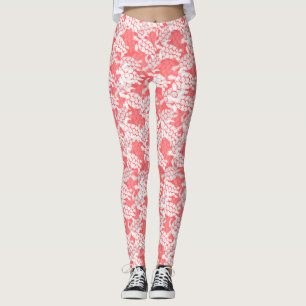 Leggings Honu Sea Turtle Hawaiian Aloha Guava
