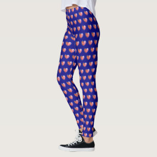 Leggings Hope Love Hearts Personalización del Diseño de Art