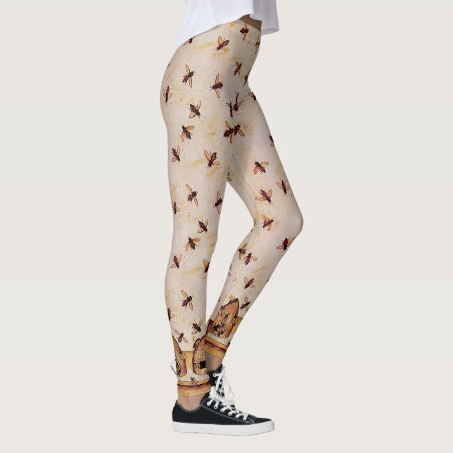 Leggings HORA DE LA BELLA DE LA CARNE, ABEJAS, OVEJAS, apic (Derecha)