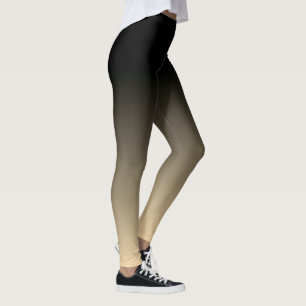 Leggings Horizonte de gradiente resplandeciente negro y pro