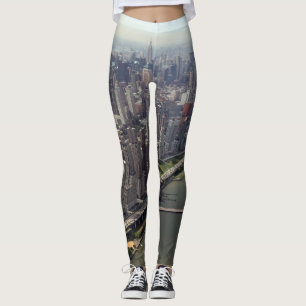 Leggings Horizonte de la Ciudad de Nueva York Río Manhattan