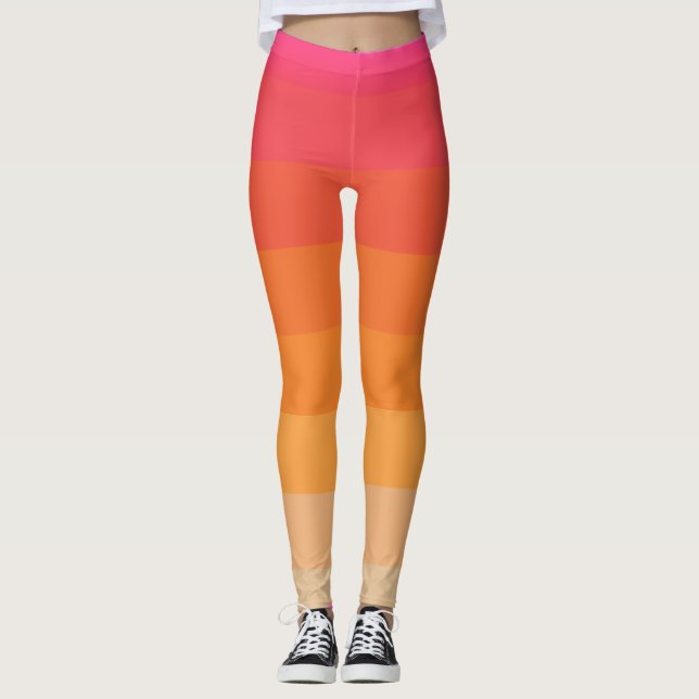 Leggings Horizonte del atardecer: efecto Ombre sin Marea (Anverso)