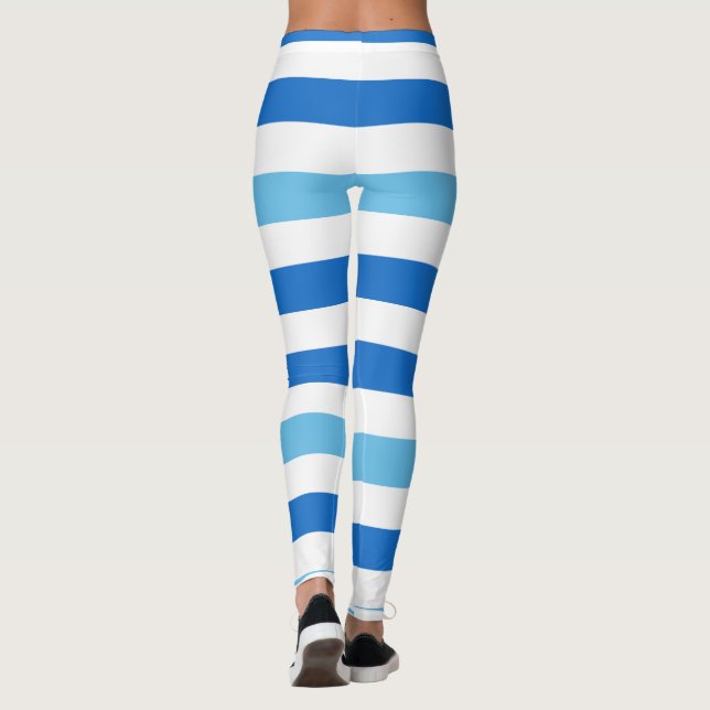 Leggings Horizonte delimitado azul y blanco (Reverso)
