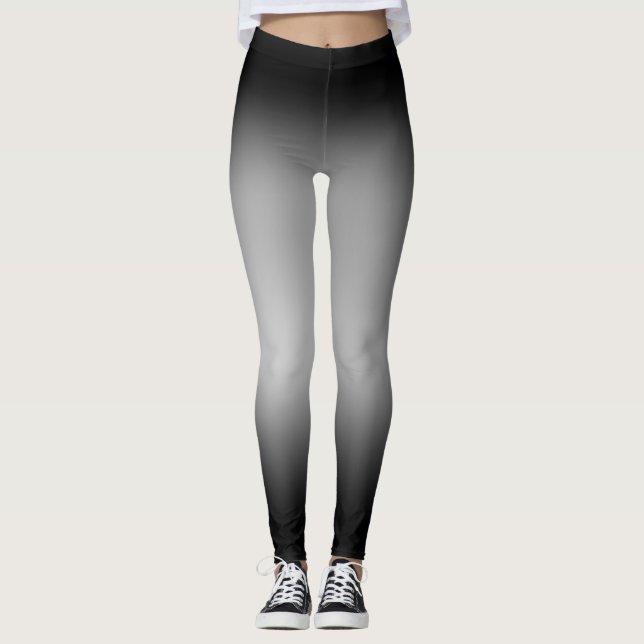 Leggings Horizonte gradiente negro y blanco (Anverso)