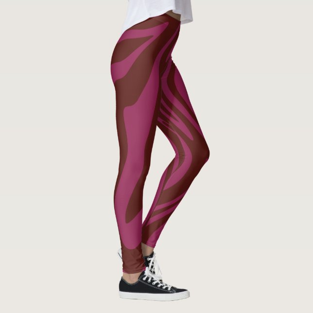 Leggings Hot pink& brown zebra print pattern  (Derecha)