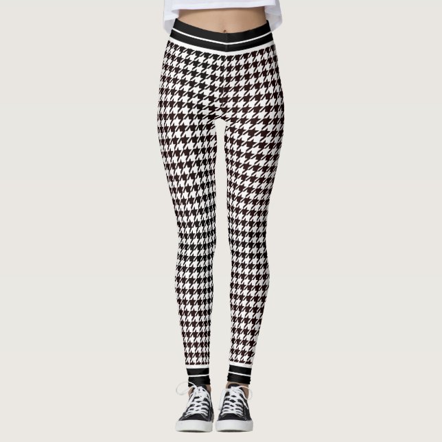 Leggings Houndstap clásico negro y blanco    (Anverso)