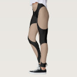 Leggings Hucha geométrica cualquier color en negro<br><div class="desc">Este diseño único de dos colores muestra enormes puntos que se pueden colorear de la manera que se desee. El resto es negro sólido y no se puede ajustar. Por defecto, los puntos son de color latte/marrón claro, para indicar un color de piel. Desde una distancia se verá bastante fresco,...</div>