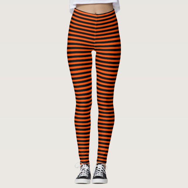 Leggings Huelga de brujas Naranja de Halloween (Anverso)