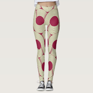 Leggings Huelga de Moebius: Infinita mosaico rojo-verde