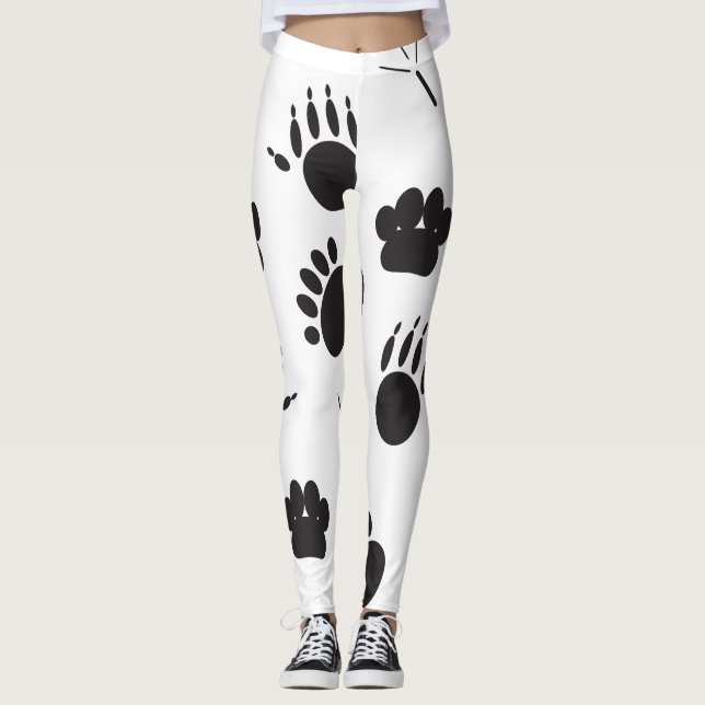 Leggings Huella de animales y aves (Anverso)