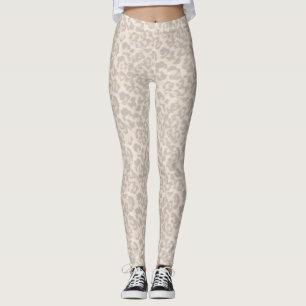 Leggings Huella de leopardo beige.