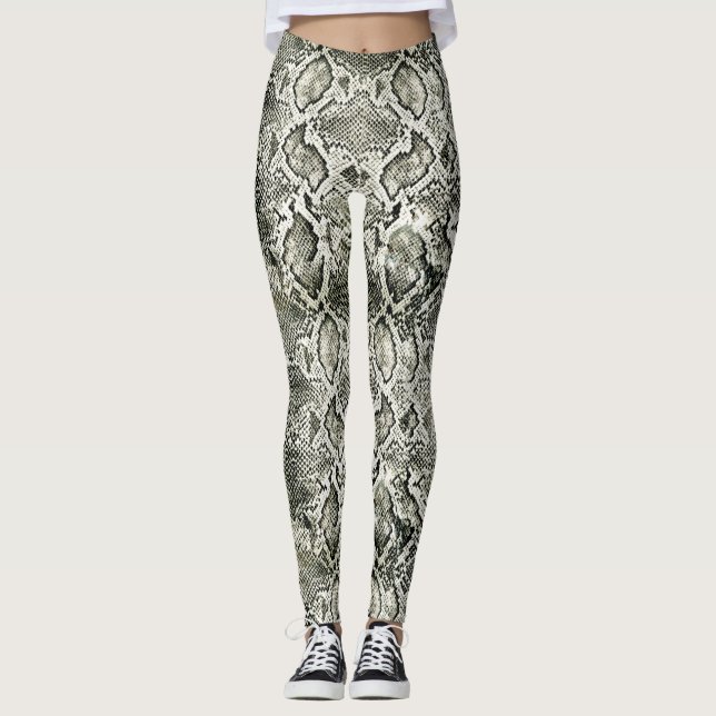 Leggings Huella de serpiente blanca (Anverso)