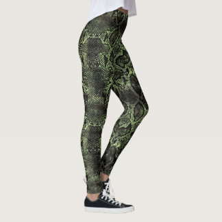 Leggings Huella de serpiente verde
