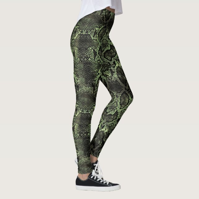 Leggings Huella de serpiente verde (Derecha)